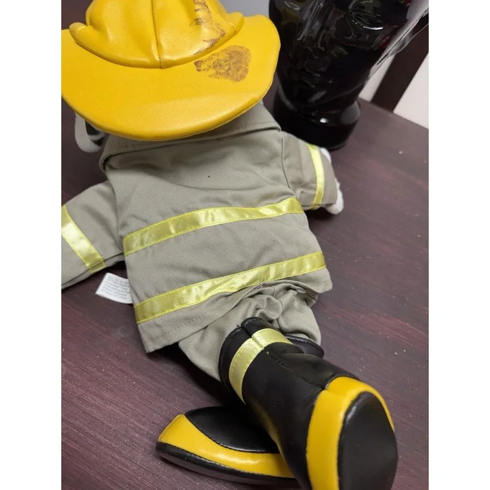 Dalmatian Fireman Firefighter Dog Plush Hand Puppet Stage Pretend Preschool 2003